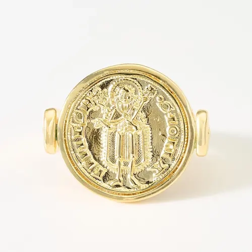 David Markstein Bronze Reversible Florentine Coin Ring