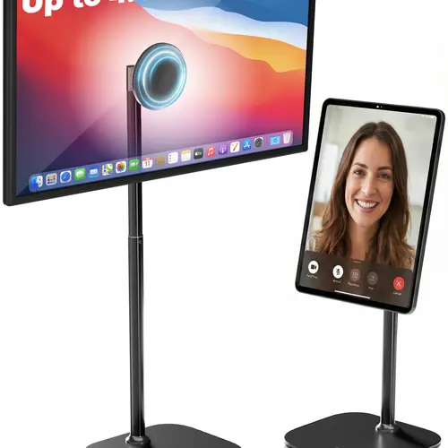 Cooper TabStand Magnetic Tablet Stand - Height-Adjustable (13"-20") Metal-Aluminum Holder for 1-17" iPads/Portable Monitors, 360° Rotate & Tilt, 4.4lb Holding Strength, iPad Accessories for Content Creators