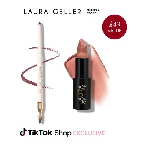 Laura Geller Italian Marble Lipstick & Line Smoother Featherproof Lip Liner Duo