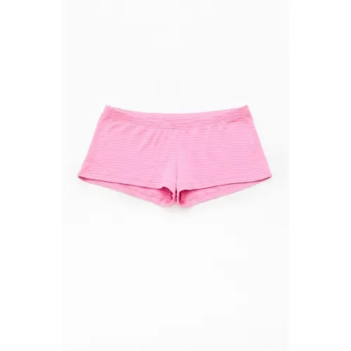 John Galt Women's Pink Striped Boxer Boyshorts