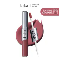 [Laka] Perfect Twin Lip — Dual-Ended Liquid Lipstick with Velvet Matte Color and Glossy Shine