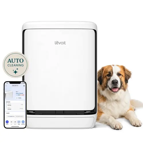 LEVOIT Vital Pet White Air Purifier for Home Large Room, Washable Prefilter, Dual Sensors for Pet Hair & Allergies, High-Carbon Filter for Dander & Odor Removal, Smart APP & Voice Control, Auto Fan Adjust, Dorm & Home Essentials,TikTokShopFallDealsForYou