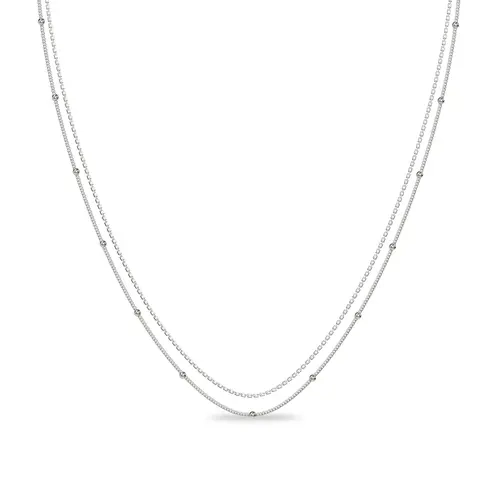 PASCAL Double Chain Necklace for Women Layered Minimalist Jewelry for Everyday Wear