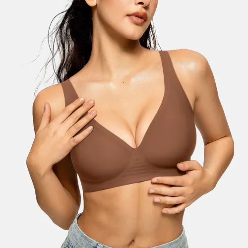 Comfy Jelly Bra Deep V bra,Seamless bra,Wireless Bras,Everyday bra,T-shirt Bra,comfy,comfortable,soft,no underwire,jelly bra, push upep V Seamless Wireless Bras Everyday T-shirt Bra Comfortable & Soft Adjustable Bralette