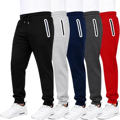 3-Pack Men's Fleece-Lined Jogger With Heat Seal Zipper Side Pockets (Sizes, S to 3XL)