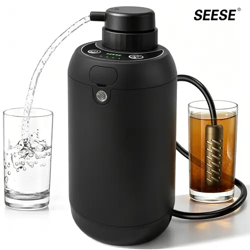 SEESE Portable Camping Water Purifier,Electric 5-Stage 0.01-Micron Filter Filtration,BPA-Free with SOS Light -Ideal Camping Essentials for Camping, Hiking and Emergency Preparedness backtoschool