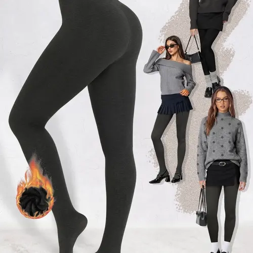 Tournesol Women's High Waisted Fleece Lined Leggings, Soft Stretch Opaque Thermal Pants, Fall & Winter, XS-XXL 026