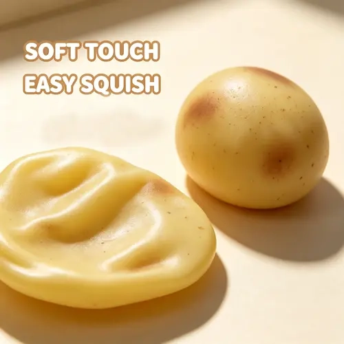 2.56 in Mini No Rebound Potato Squishy Toy - Non-Toxic Squishies Toys, Sensory Fidget Gift, Calming Stress Ball, Pocket Stress Relief Fidgets for Anxiety, Daily Play Tool