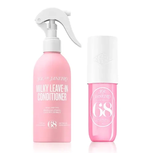 Sol de Janeiro Milky Leave-In Conditioner + Cheirosa 68 Aroma Layering Duo, 90ml Every Day Anti-Frizz Hair Smoothing Conditioning Treatment with Split End Sealing, Hair Protection, Natural Oils, Brazilian Jasmine-Pink Dragonfruit Notes