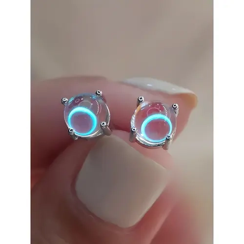 925 Sterling Silver Plain Square Moonstone Classic Style Stud Earrings - Flat Pierced, Hypoallergenic Nickel-Free, Gentle on Skin, Everyday Elegance, Ideal for Casual Outfits & Plain T Shirts, Gift for Women with Sensitivities, Classic Style Earri