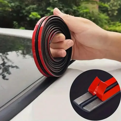 Flexible Rubber Automotive Weather Stripping - Wear-Resist Car Accessory with Excellent Elasticity, Front+Rear Seal, Flexible for Folding, Fits Windshield, Sunroof, Door Noise-Proof Needs & Daily Cleaning (for Cars, Vehicles, Trucks)