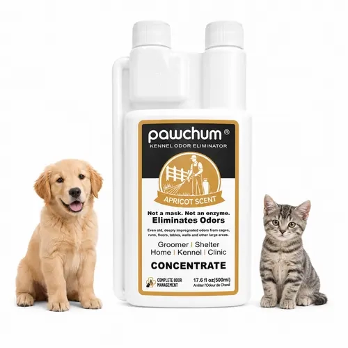 Pawchum 16oz Concentrated Non-Enzymatic Liquid Pet Odor Destroyer & Stain Remover, Apricot-Scented Deodorizer for Kennels-Floors, Long-Lasting Control, Efficient Odor Elimination, Single Item