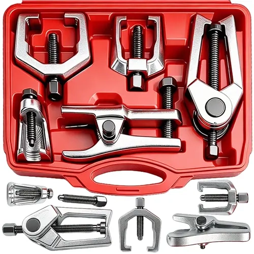 5-in-1 Ball Joint Separator, Pitman Arm Puller, Tie Rod End Tool Set for Front End Service, Splitter Removal Kit
