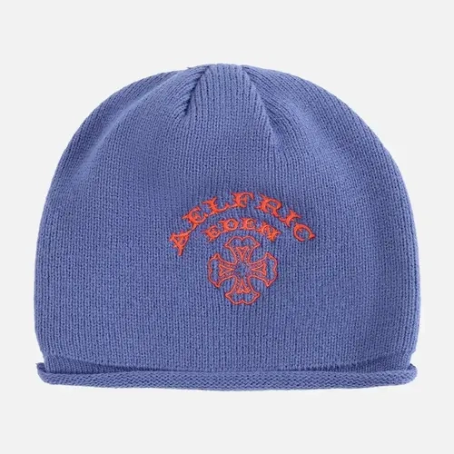 Aelfric Eden Y2k 100% Cotton Knit Cuffed Beanie - Unisex Skull Cap, Caps with Designs, Alt Style Cool Hat for Back to School First Day Outfits, 100 Cotton Clothing