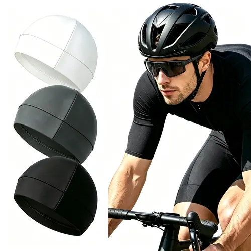 Multifunctional Skull Caps 2026 Summer Sportive Beanie Fitted Hat for Men Women Stretchy Helmet Liner Biking Accessory Back To School Birthday Outfit Machine Washable Polyamide SpringStatements Fitting Outdoor Hat