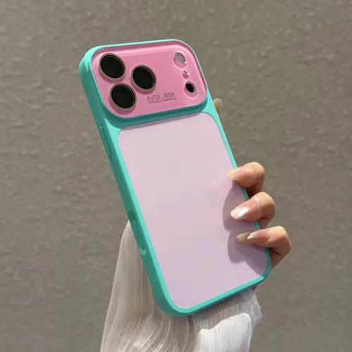 Dopamine Color Block Smartphone Case - TPU-PC Slim Fit Full Coverage Shockproof Accessory for iPhone 13,14,15,16,17,18 Pro Max, Multi-Model Cellphone Handheld Devices, Summer Fresh Series