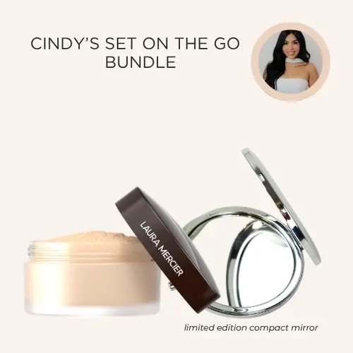 Laura Mercier Cindy's Set On-The-Go Bundle - Compact Mirror, Setting Powder