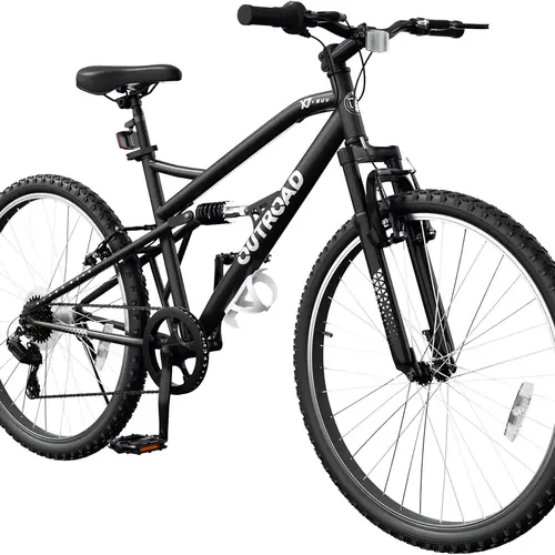 OUTROAD Mountain Bike, 26 inch Outdoor Cycling Bike, 7-Speed/High-Carbon Steel/V Brake MTB Bicycle, Adjustable Ergonomic Seat Bikes for Adult, Men and Women, Multiple Colors