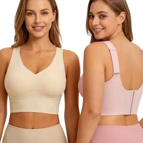 SOFT INTENTION The Shapewear Bra , wireless , 7 Roll Hooks Back Fat Smoothing , Jelly Bra Everyday Push Up Bra , Fajas Bra