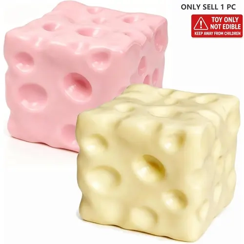 Squeeze Cheese Shaped Squishy, Squishies Stress Relief, Soft Novelty Slow Rising Sensory Toy, Stress & Anxiety Relief Fidget Toy, Comforting Texture