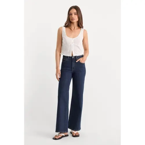 GOOD WAIST PALAZZO ANKLE JEANS | INDIGO1231