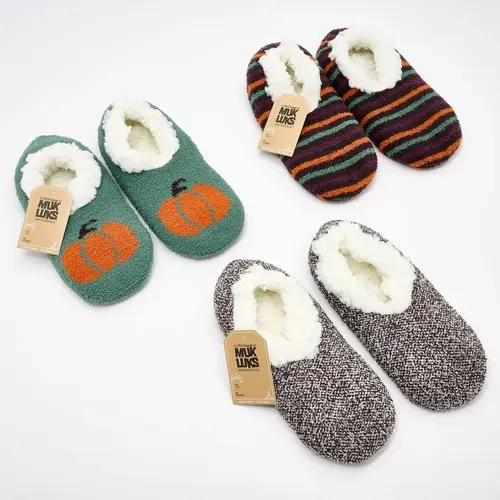 MUK LUKS Set of 3 Aloe Infused Ballerina Slipper Socks