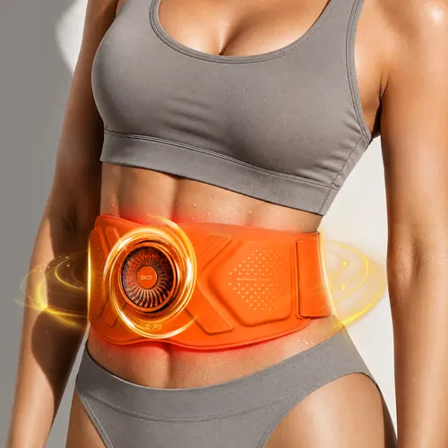 SKG Abdominal Care Belt with EMS, Vibration, Heat & 5-Color LED Light, Smart App Control, QS700Ultra