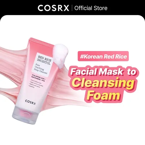 [NEW] [COSRX] RED RICE INOSITOL Pore Clarifying Deep Cleanser l Face Mask to Cleansing Foam l Korean Red Rice,  Daily Pore Clear Cleanse l Low pH Cleanse, Smooth, Moisture