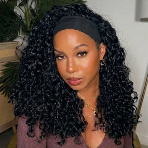 [NEW] Burmese Curly Headband Wig Human Hair Curly Wigs Real Human Hair Glueless Ready and Go Beginner Friendly 180% Density Elastic Drawstring Headband Wigs for Women summerwins sohochic