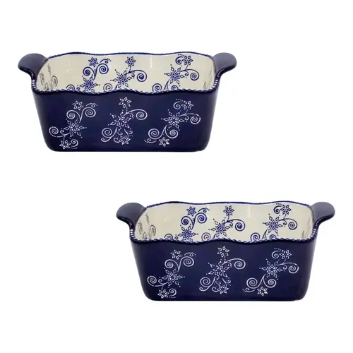Temp-tations Set of (2) 1.75-qt Loaf Pans