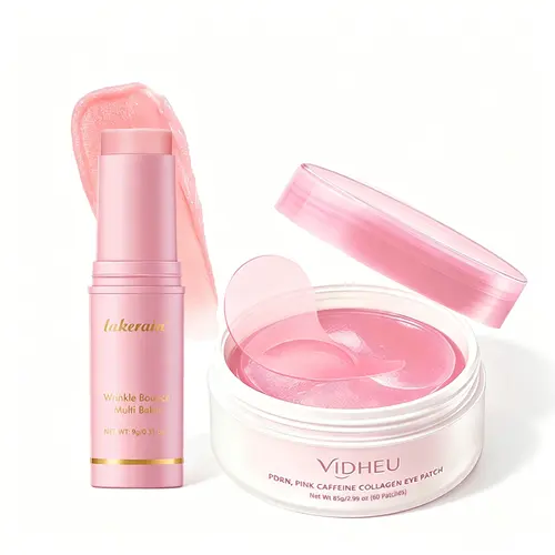 [NEW] Taren Cosmetics Adult Anti-Aging Skincare Kit (2.99 oz Pink Collagen Blend Volume Multi Balm, 60 PDRN Hydrogel Patch Eye Mask, Liquid NAD Stick) - Alcohol-Free Daily Care for Dark Circles, Under-Eye Puffiness, Fine Lines, Smooth Radiance Lips