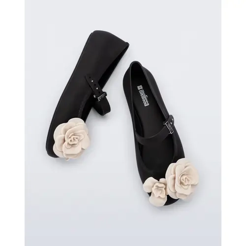Melissa Women's Soft Ballerina Petals Ballet Flats with Flower Embellishments
