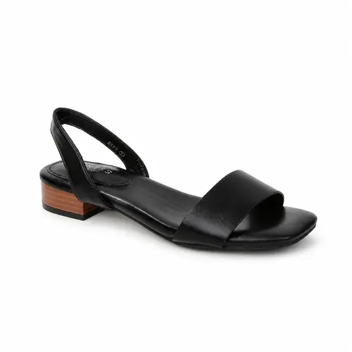 BERNESS Women's Faux Leather Slingback Kitten Heels Sandals - Classy, High Quality Leather-Style Shoes, Elegant Casual Summer Classy Heeled Footwear, Classy Heels
