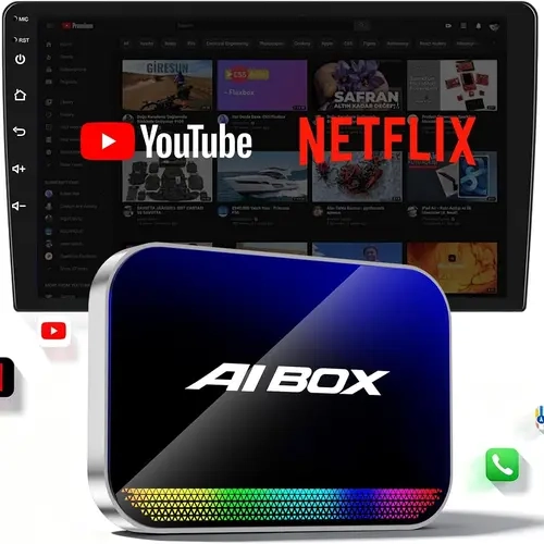2026 MAKASRI intelligent AI car conversion box. Original vehicle wired CarPlay can be directly converted to wireless. It comes with a built-in Google app store. You can enjoy your favorite TV shows at will. Traveling is comfortable and stress-free.