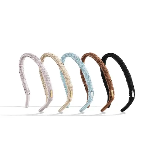 EVITA PERONI Silk Sunglasses Headband for Women, Soft Ruched Silk Headband with Glasses-Friendly Comfort Curve Design,Elegant Hair Accessory