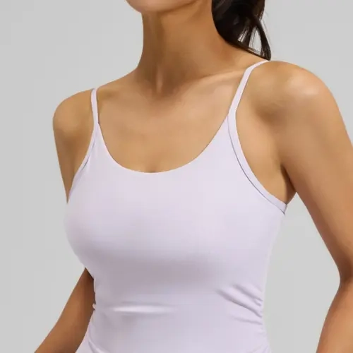 Women's Yoga Tank Top with Waist Cinching Pleats, Shockproof Fixed Cups, Strapless Workout Supportive Sports Bra, Fitness Gym Underwear, Workout Bras