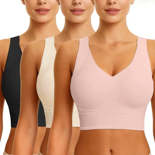 SOFT INTENTION The Shapewear Bra , wireless , 7 Roll Hooks Back Fat Smoothing , Jelly Bra Everyday Push Up Bra , Fajas Bra