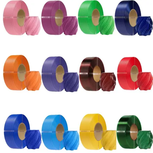 Creality PETG 3D Printing Filament Refill Spool, 1.75mm 1KG No-Spool Reusable Design, ±0.03mm High Precision, High Toughness, Odorless, Moistureproof, Eco-Friendly, Resists Warping, Prevents Bubbling, Ready-to-Print