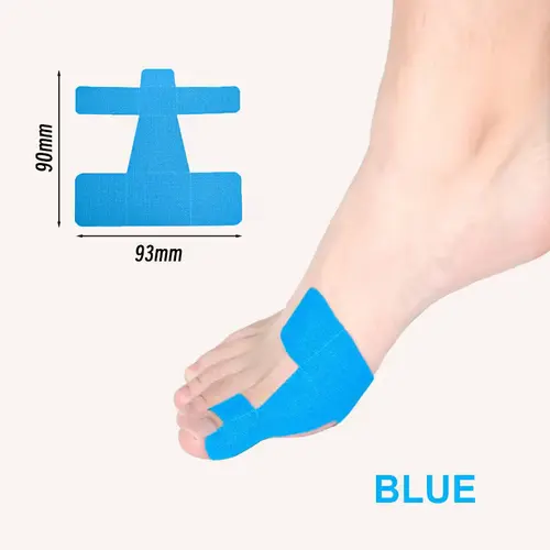 Unisex Pre-Cut Bunion Corrector Kinesiology Tape (60/120 PCS) - Hassle-Free Pre-Cut Design, Breathable Sports Tape, Elastic Wrap, Hypoallergenic Latex-Free, Waterproof Adhesive, Foot Care Toe Support Strips for Hallux Valgus Correction, One Size