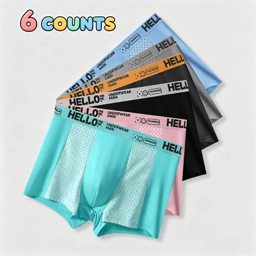 xl Men's Letter Tape Boxer Brief, BreathableComfortable Underwear for Daily Wear, Soft Clothesfor Men, Summer Underclothes