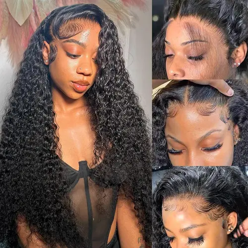 [30 in $88] Imani 180% Density Deep Wave  13x6  Lace Frontal Human Hair Wig Curly Hair Wigs  HD Transparent Lace Front Wigs Brazilian Deep Curly Pre Plucked Natural Black Human Hair Wigs For Women #tiktokshopstockup #SohoChic