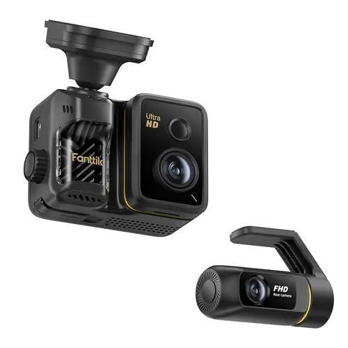 Fanttik Luma K10 Apex 4K Dashcam Front Rear, STARVIS 2 Sensor, AI Algorithm | AI Color and Night Vision Enhancement, Touch Screen, 5.8GHz WiFi 6, 20MB/s, Extreme Temperature Resistant, GPS, Parking Mode, NO SD Card
