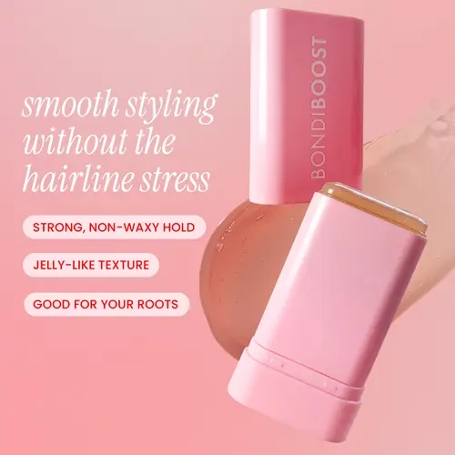 Strawberry Gum Grip Styling Stick by BondiBoost, Slick Back Jelly Hair Stick with Red Velvet Oil & Environmental Protection, Non-Waxy Buildable Hold for Sleek Styles