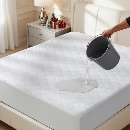 Bedding Mattress Cover - Sleep Barrier Pads, Toppers & Protectors for Kids, Dorm, Soft Fabric, Breathable, Stain-Proof, Noiseless, Fully Elastic Skirt, Deep Pocket (Fits 8-21in Thick Mattress), Machine Washable (Single, Twin XL)