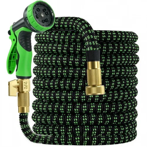 Expandable Garden Hose 100FT, 25FT/50FT/75FT Heavy Duty 3-Layer Latex Core 3750D Flexible Water Pipe with 10-Function Spray Nozzle & Hanger, Lightweight Gardening Gift, Perfect Gift for Family Watering Lawn, Car Washing