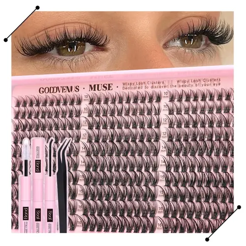 【S】Goddvenus Muselash Clusters Natural DIY Extension Daily Flawless Look 10-16mm for Clean Makeup Lightweight Eyelash Eyelashes Beginner Friendly