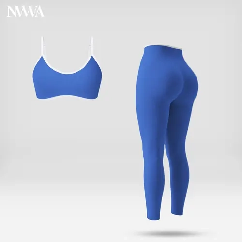 Women's 2-Piece Fitted Seamless Color-Block Athleisure Set - High-Waist Butt-Lifting Leggings, Quick Dry Sports Bra, Year-Round Everyday Fit for Gym, Yoga, Back to School, Sohochic Athletic Clothing