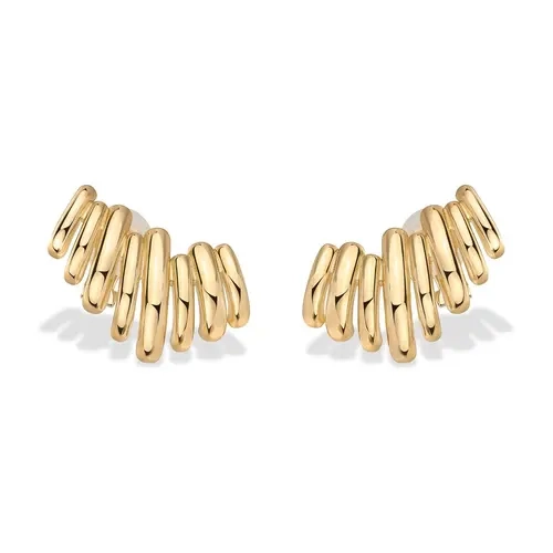 PAVOI 14K Gold Plated Statement Climber Stud Earrings for Women