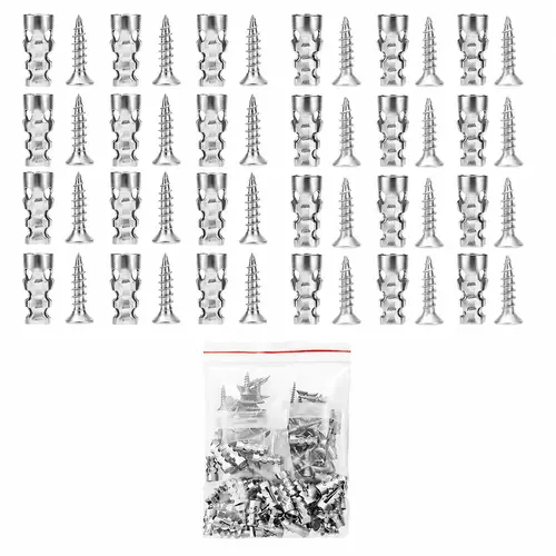 6x14mm Millimeters Hinge Repair Screws Set - 30pcs/60pcs High-Strength Door Hinge Fixers for Home Users, Tile/Stone/Cab Mounting Restoration, Wall Anchor