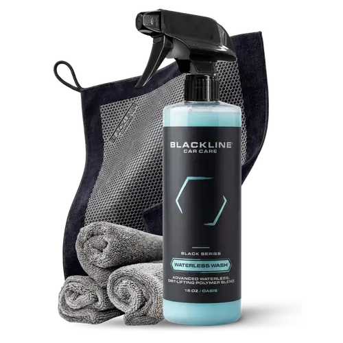 BLACKLINE Polymer Rubber Clay Towel Bundle - Reusable Clay Bar Alternative Car Care Decontamination Complete System for Car Enthusiasts, Removes Embedded Contaminants for Glass-Smooth Paint Finish & Full Experience